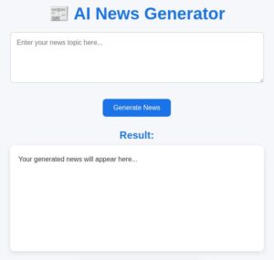 AI News Generator